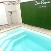 Patio, piscina y barbacoa